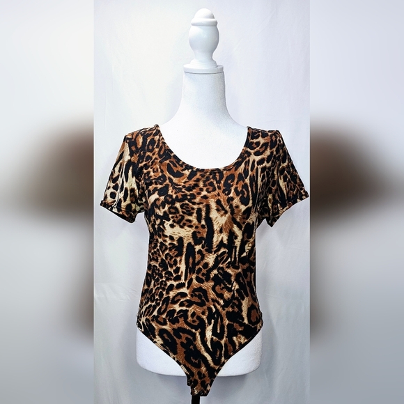 2XL Dōdō Leopard Print Bodysuit - Picture 1 of 4